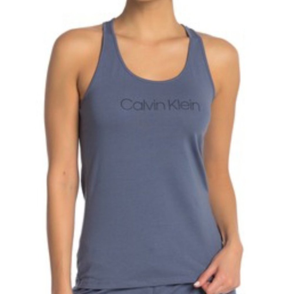 NWT Calvin Klein Logo Racerback Tank Top
